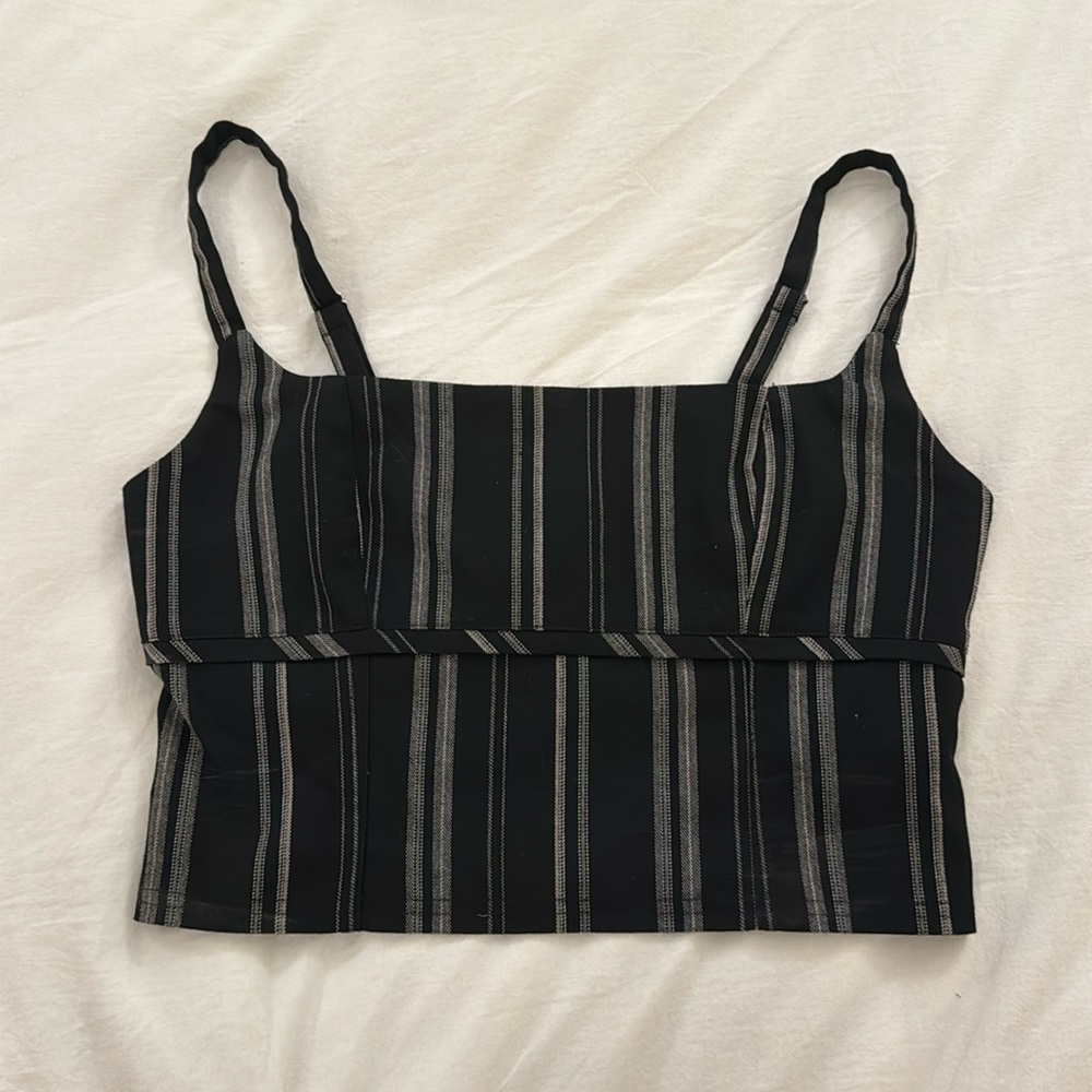 Urban outfitters black and white pin stripped top SIZE: Medium